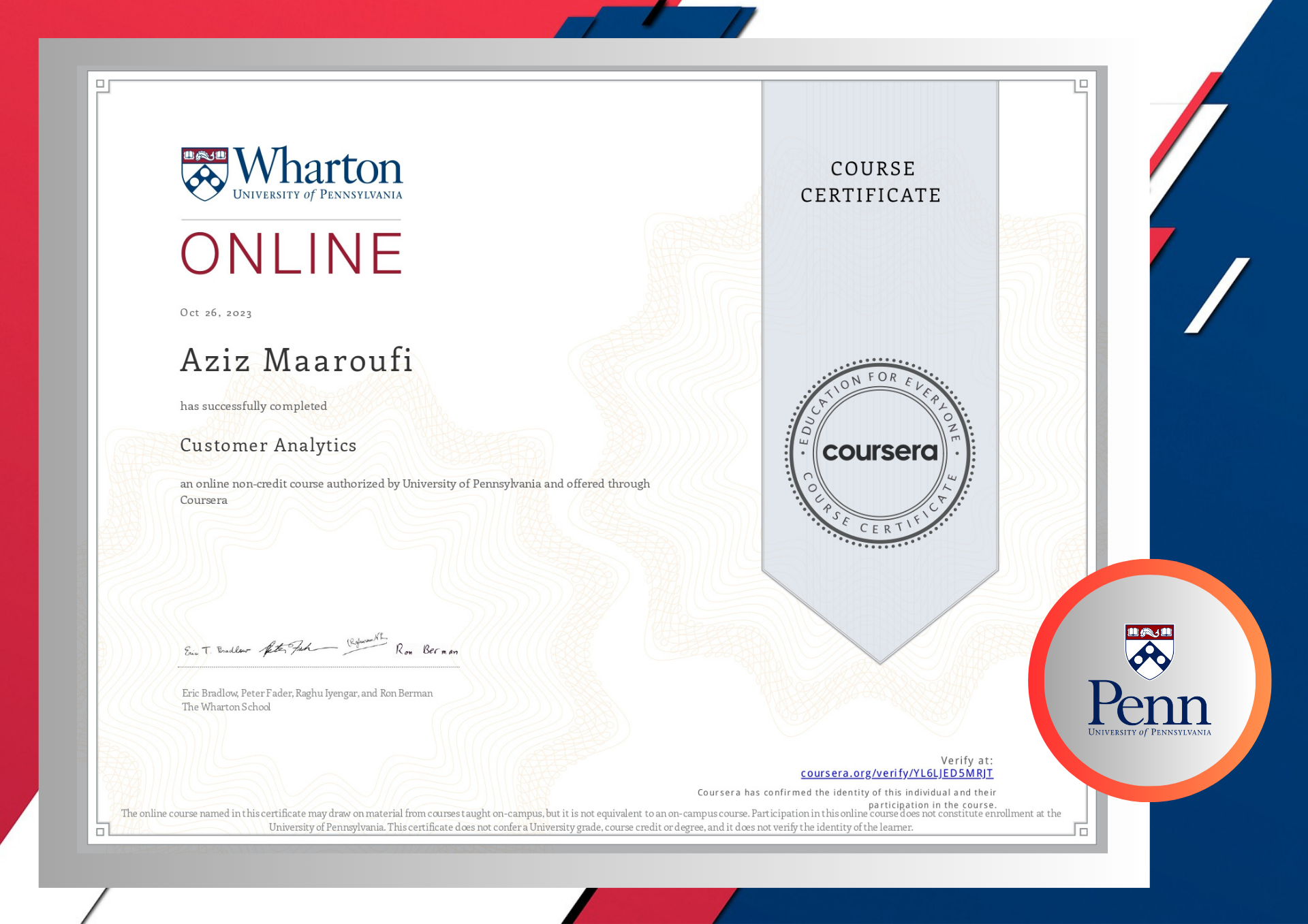 UPenn Certificate 2