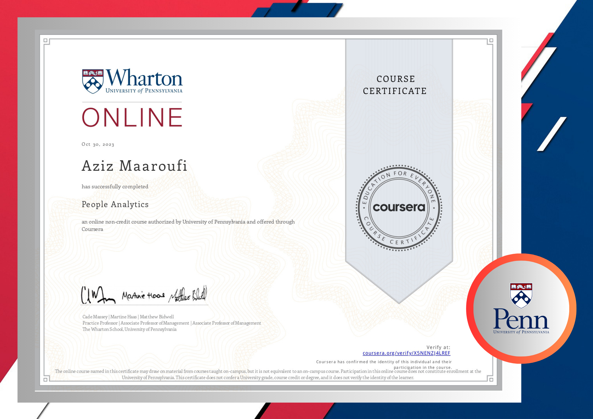 UPenn Certificate 4