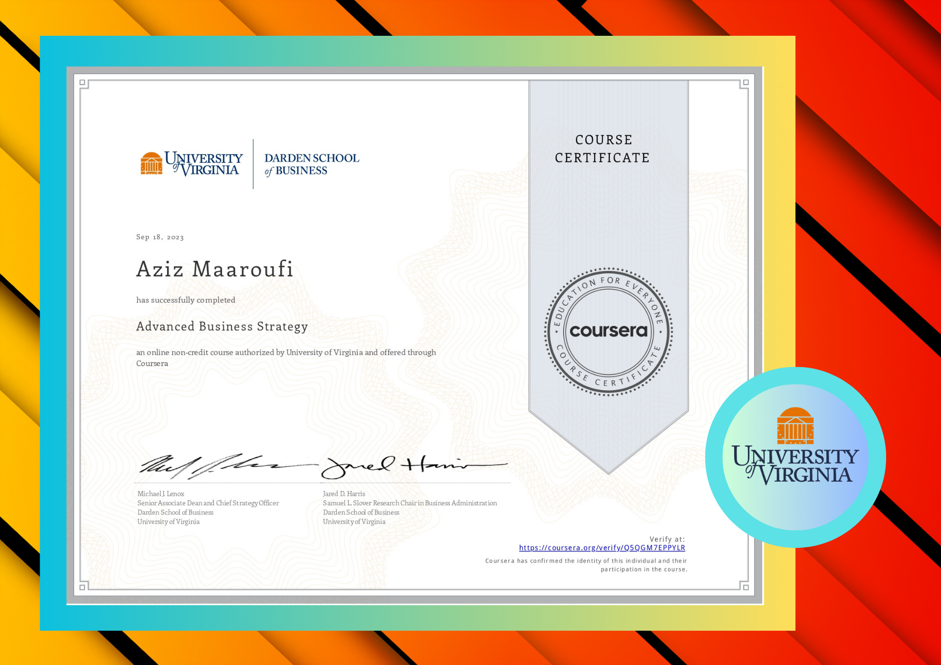 UVA Certificate 3