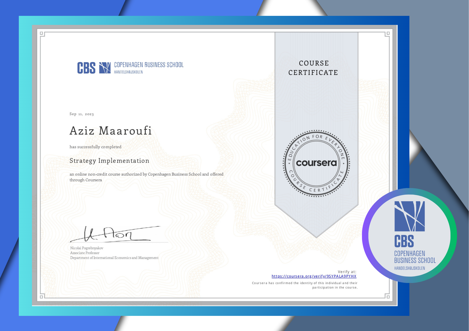 CBS Certificate 4