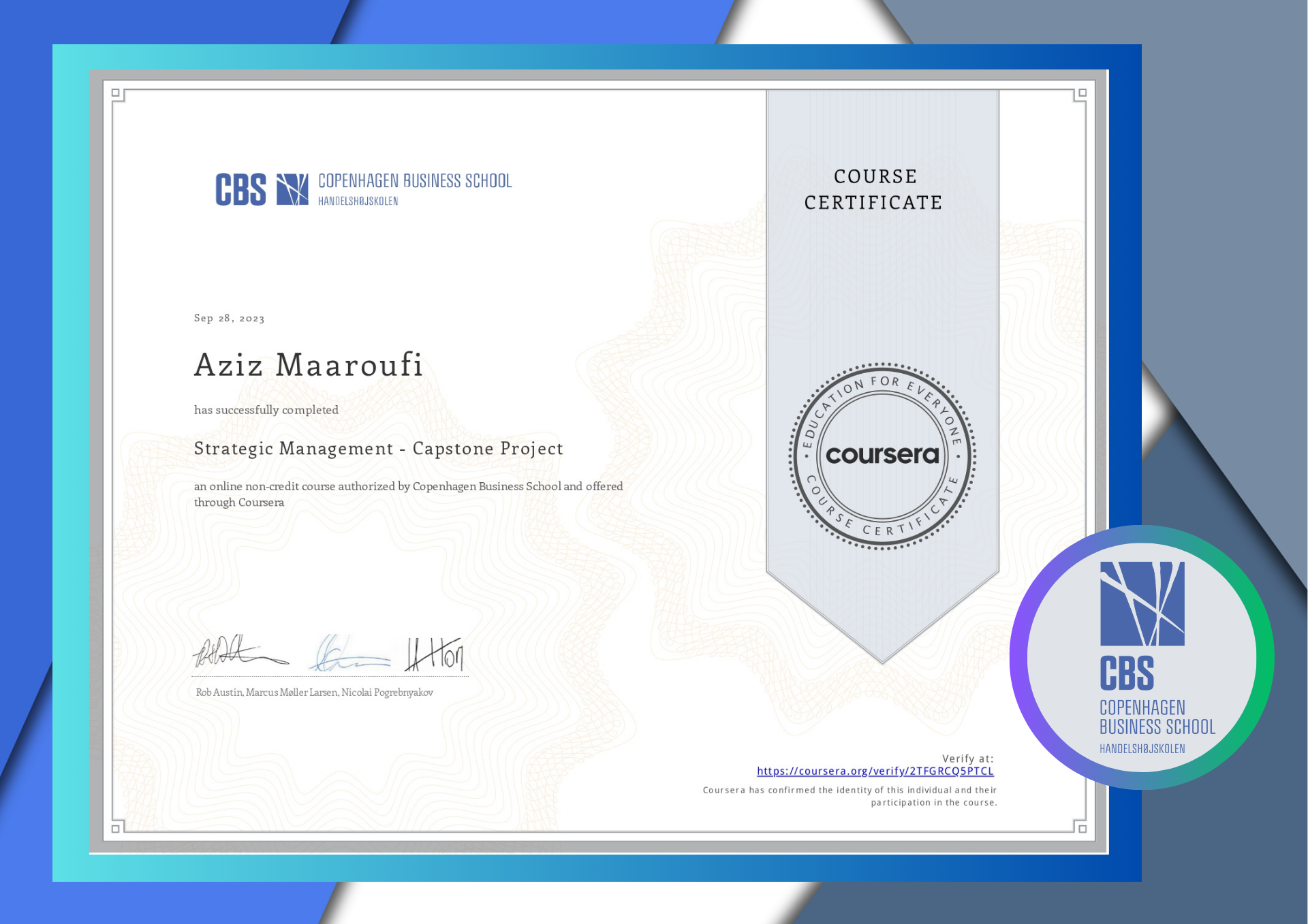 CBS Certificate 5