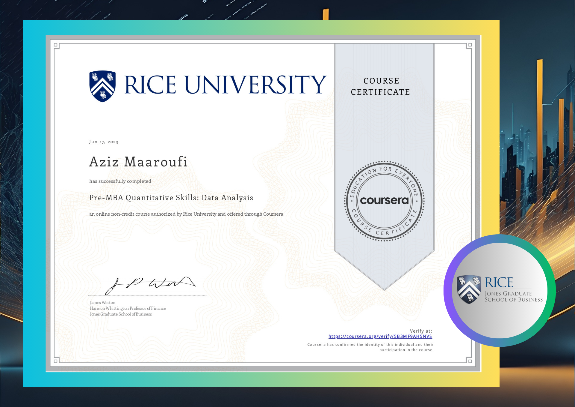Rice Certificate 4
